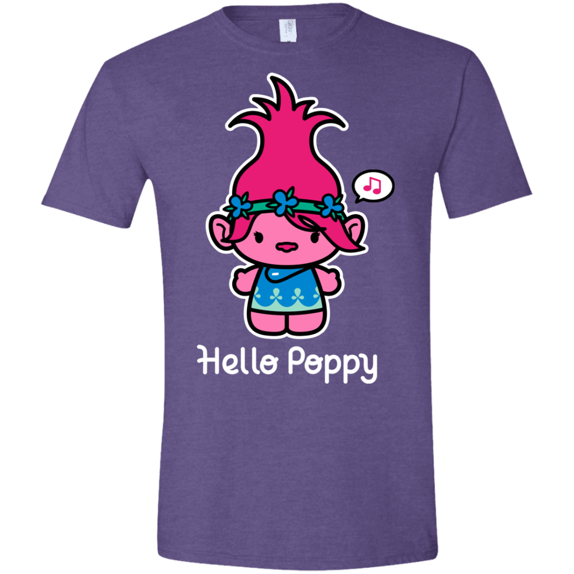 T-Shirts Heather Purple / S Hello Poppy Men's Semi-Fitted Softstyle