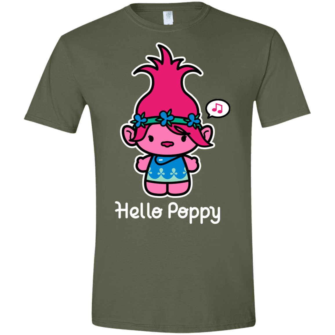 T-Shirts Military Green / S Hello Poppy Men's Semi-Fitted Softstyle