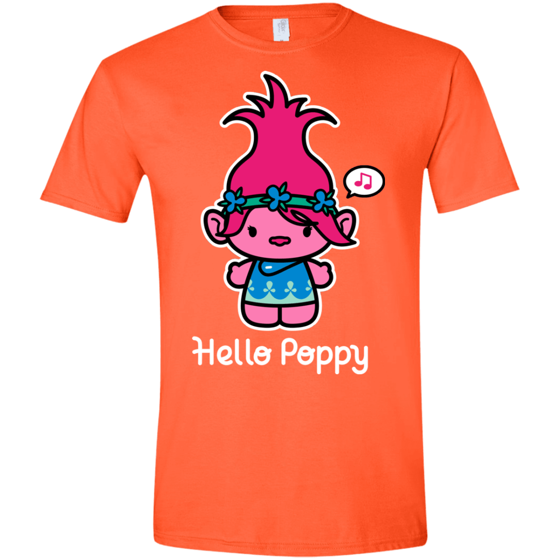 T-Shirts Orange / S Hello Poppy Men's Semi-Fitted Softstyle