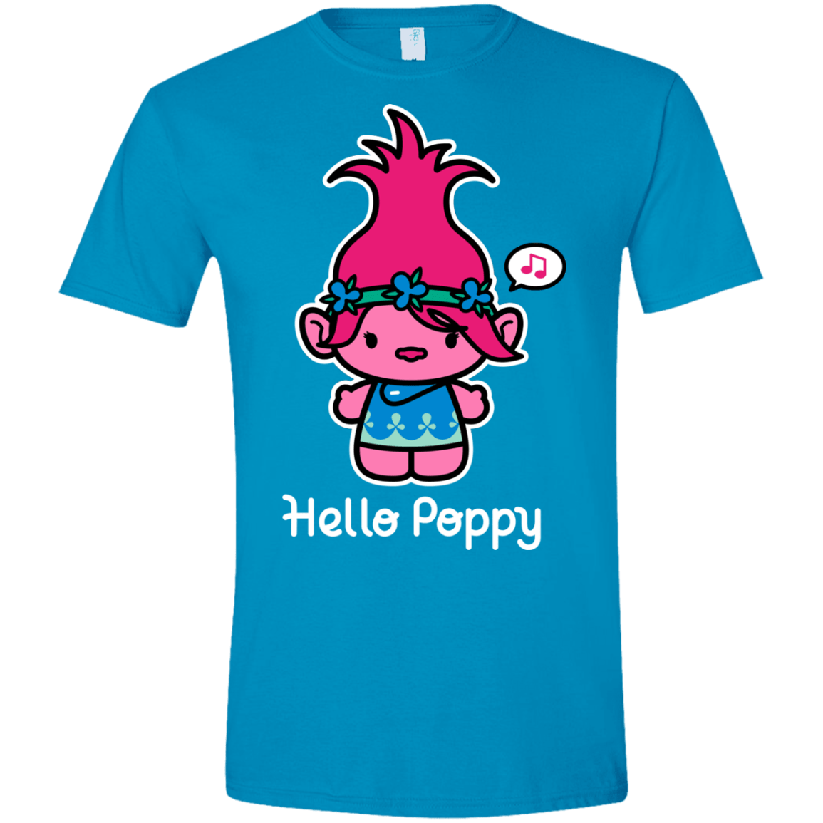 T-Shirts Sapphire / S Hello Poppy Men's Semi-Fitted Softstyle