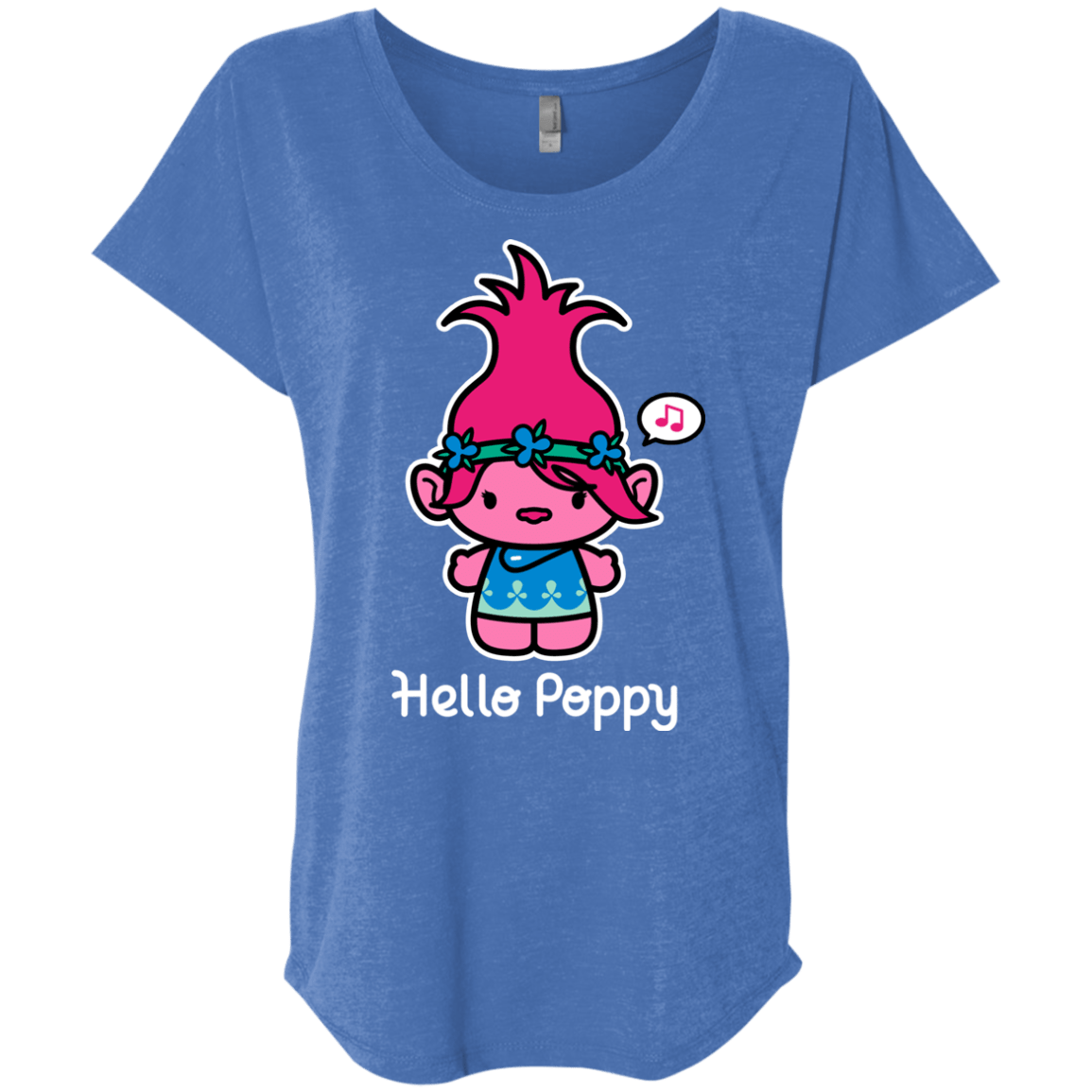 T-Shirts Vintage Royal / X-Small Hello Poppy Triblend Dolman Sleeve