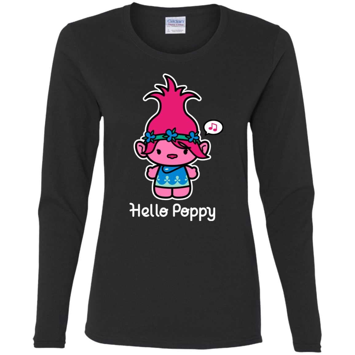 T-Shirts Black / S Hello Poppy Women's Long Sleeve T-Shirt