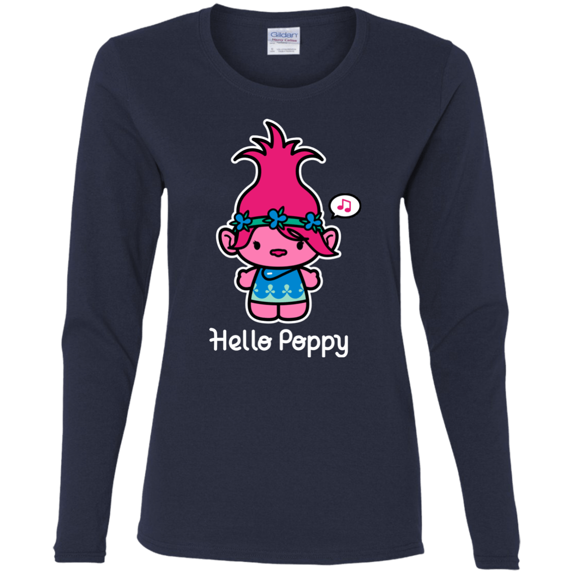 T-Shirts Navy / S Hello Poppy Women's Long Sleeve T-Shirt