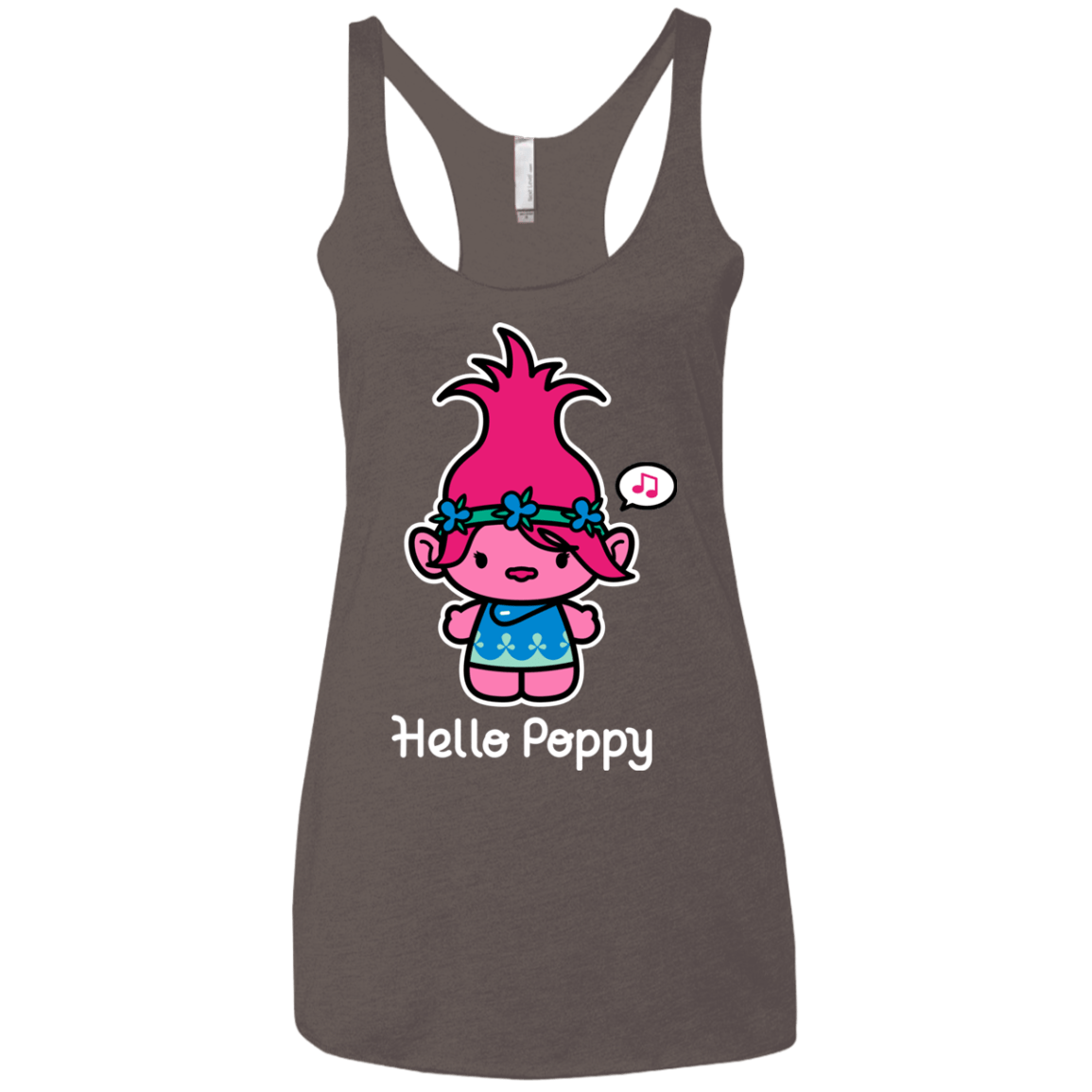 T-Shirts Macchiato / X-Small Hello Poppy Women's Triblend Racerback Tank
