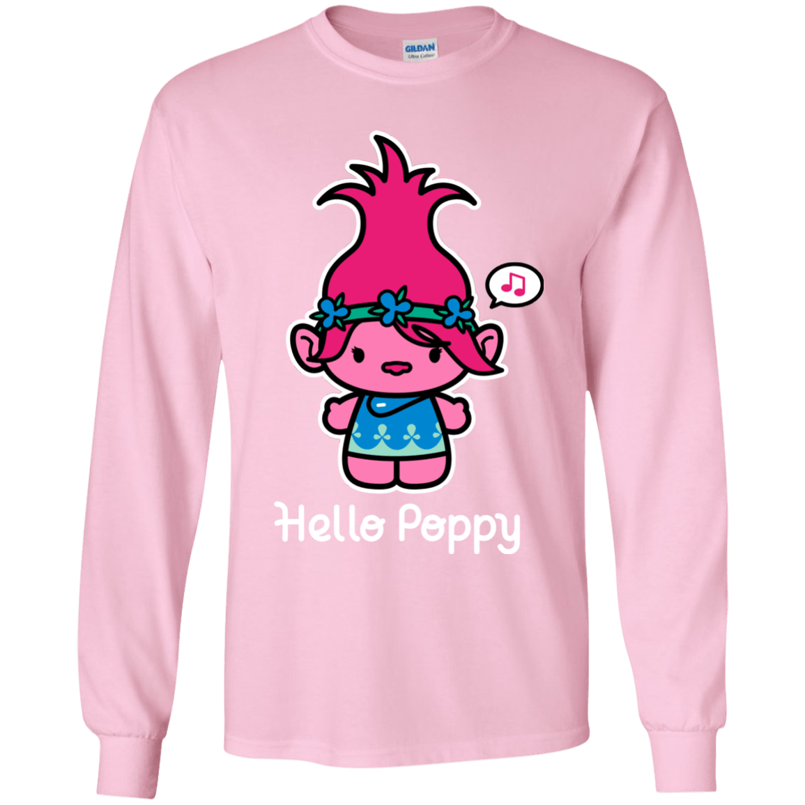 T-Shirts Light Pink / YS Hello Poppy Youth Long Sleeve T-Shirt