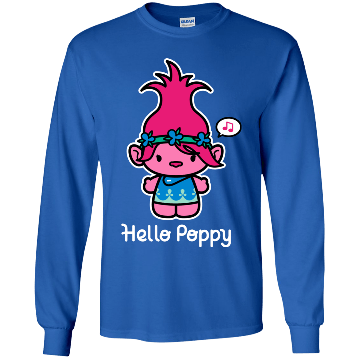T-Shirts Royal / YS Hello Poppy Youth Long Sleeve T-Shirt