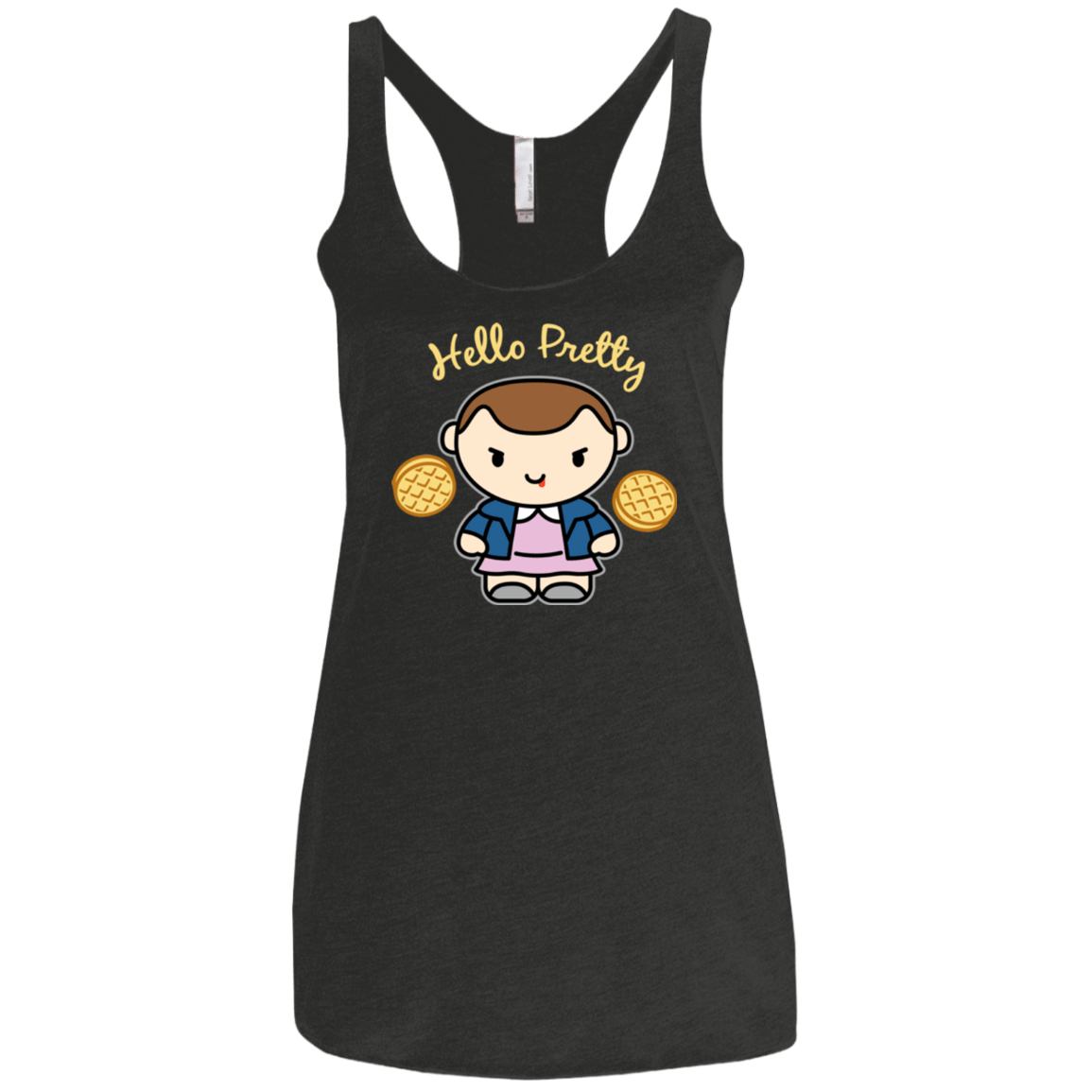 T-Shirts Vintage Black / X-Small Hello Pretty Women's Triblend Racerback Tank