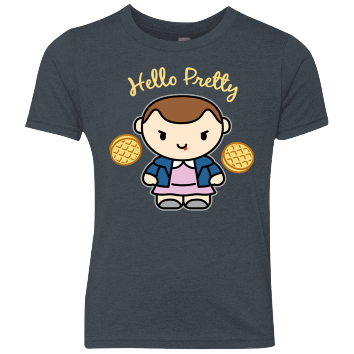 T-Shirts Vintage Navy / YXS Hello Pretty Youth Triblend T-Shirt