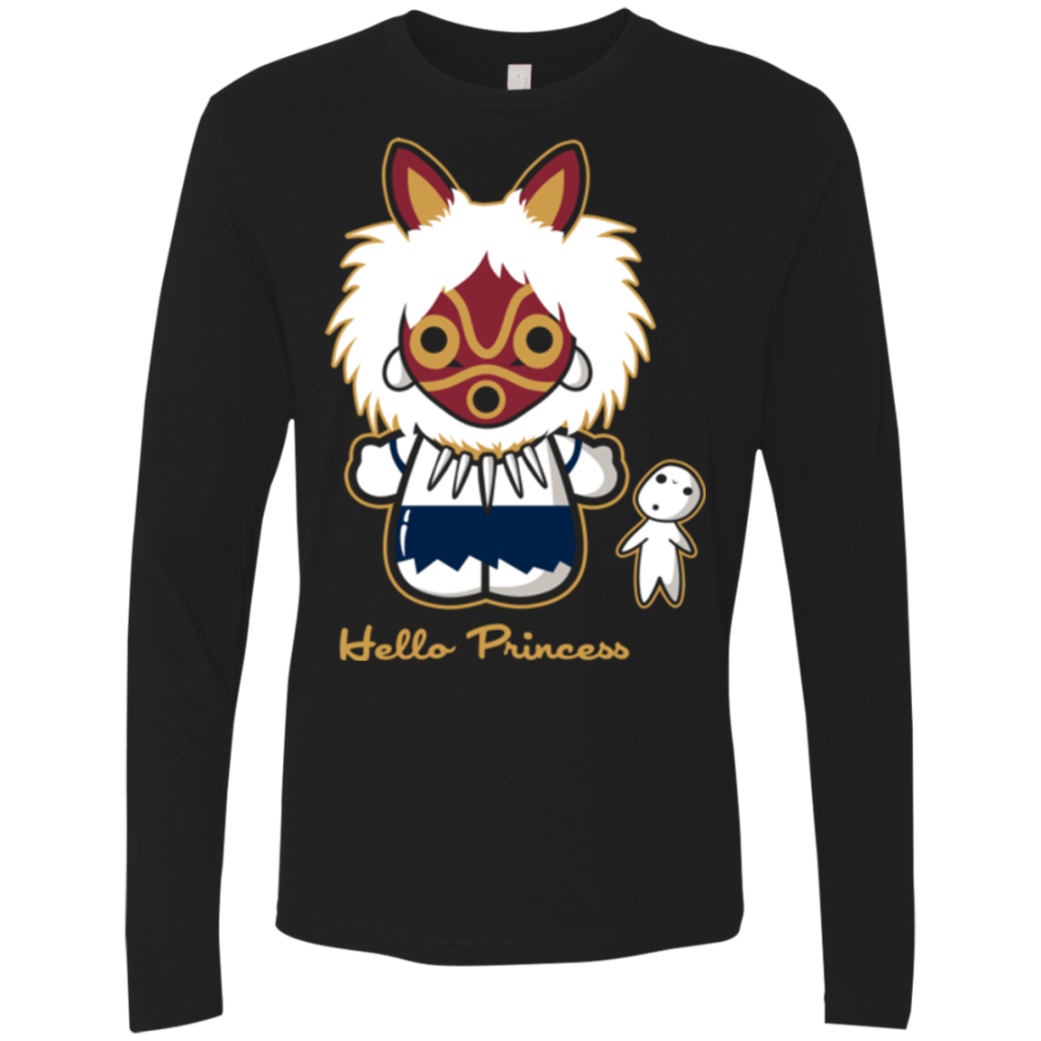 T-Shirts Black / Small Hello Princess Men's Premium Long Sleeve