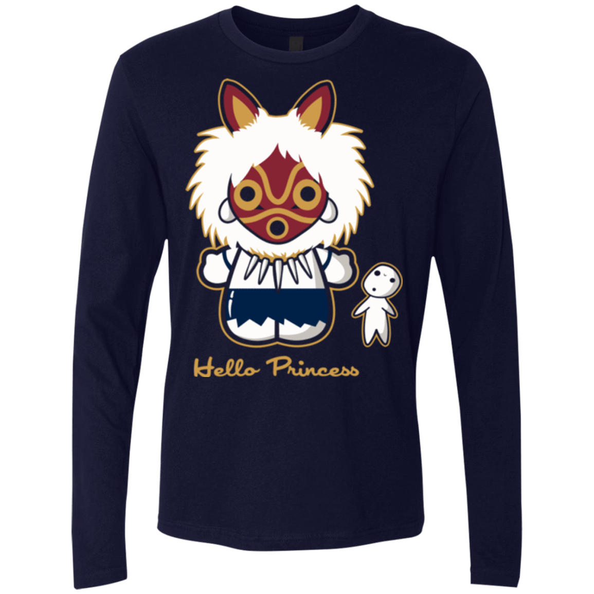 T-Shirts Midnight Navy / Small Hello Princess Men's Premium Long Sleeve
