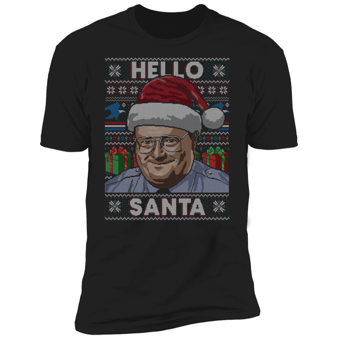 T-Shirts Black / X-Small Hello Santa Ugly Sweater Men's Premium T-Shirt