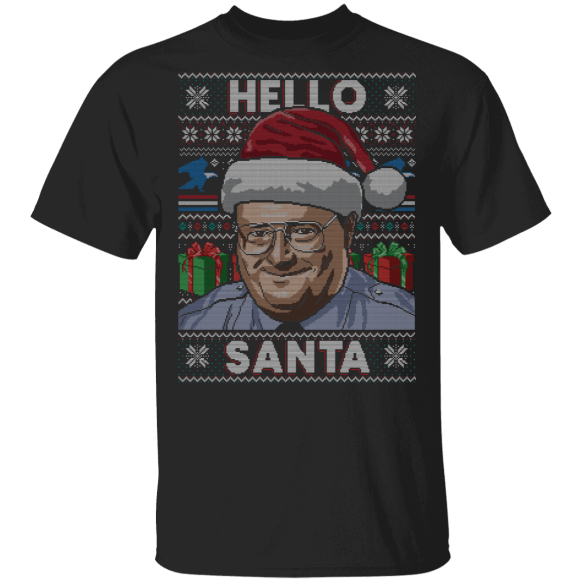 T-Shirts Black / S Hello Santa Ugly Sweater T-Shirt