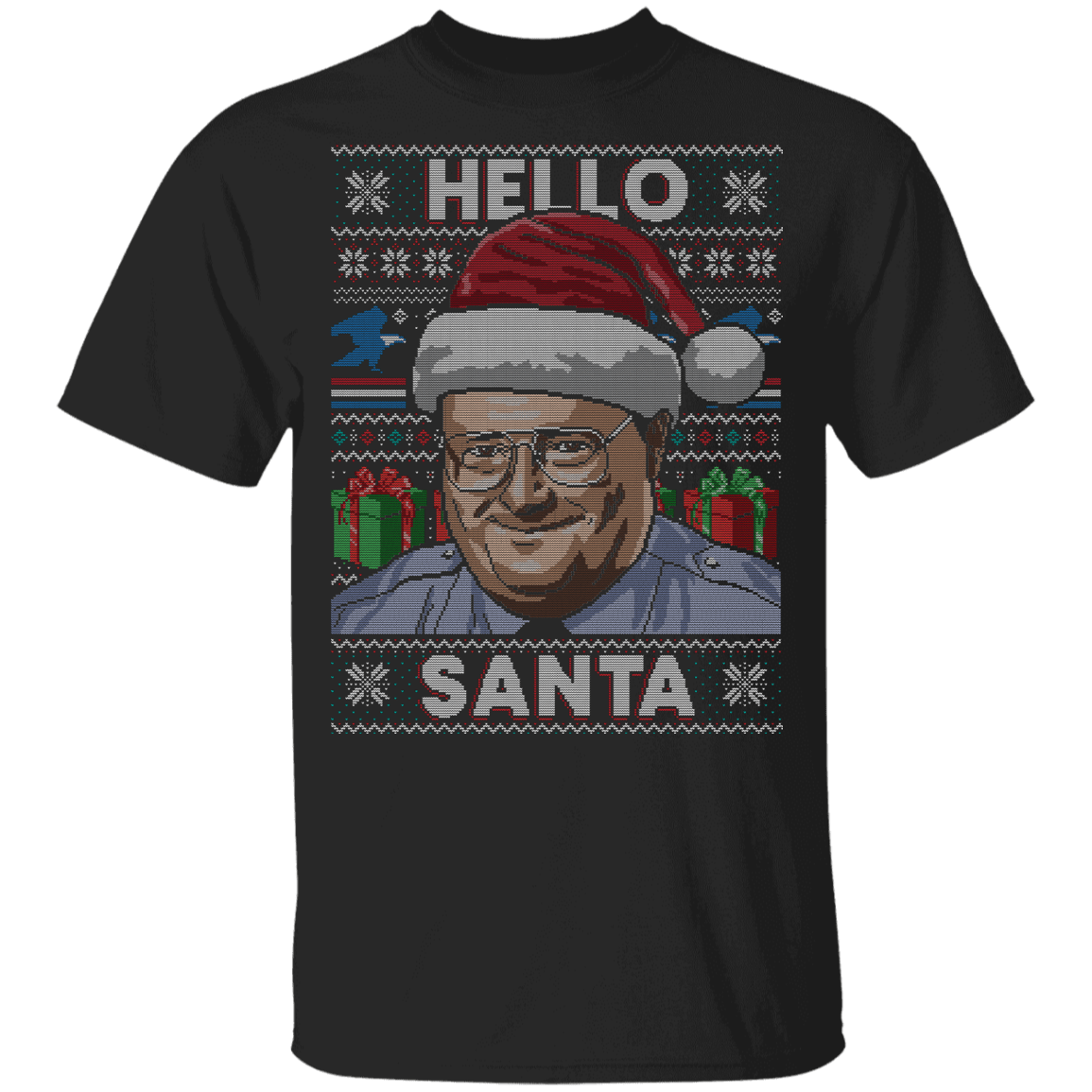 T-Shirts Black / YXS Hello Santa Ugly Sweater Youth T-Shirt