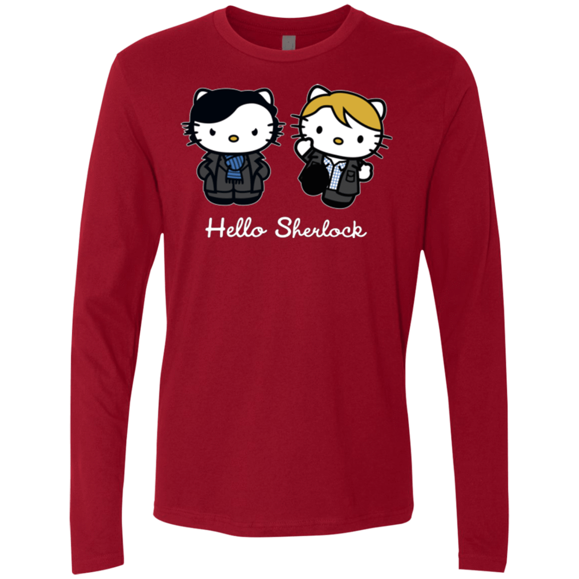 T-Shirts Cardinal / Small Hello Sherlock Men's Premium Long Sleeve
