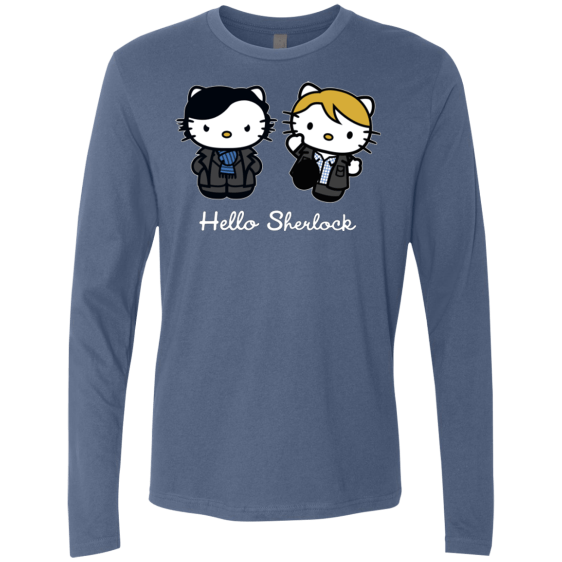 T-Shirts Indigo / Small Hello Sherlock Men's Premium Long Sleeve