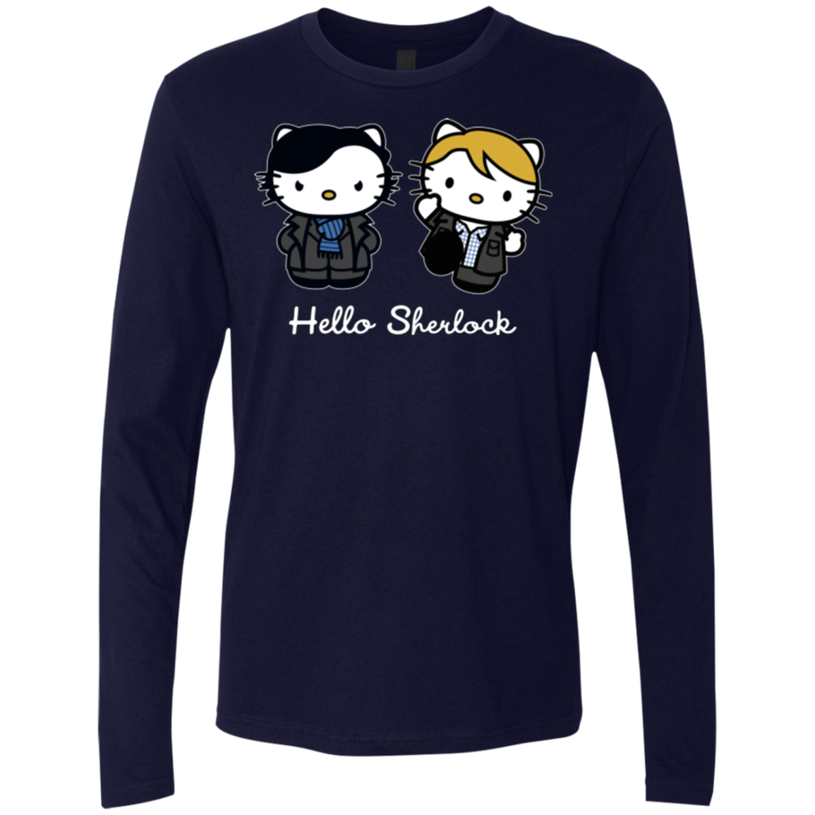 T-Shirts Midnight Navy / Small Hello Sherlock Men's Premium Long Sleeve