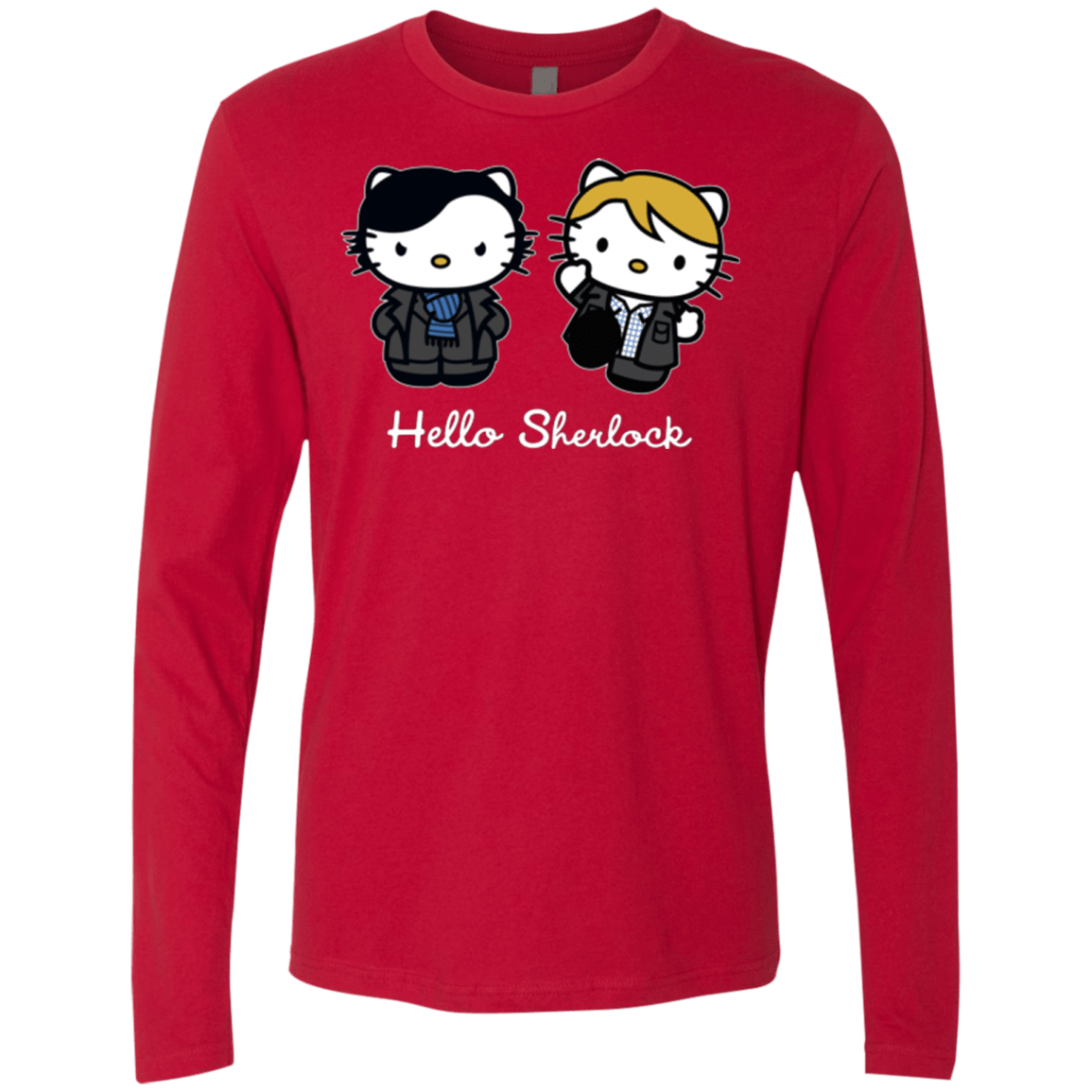 T-Shirts Red / Small Hello Sherlock Men's Premium Long Sleeve