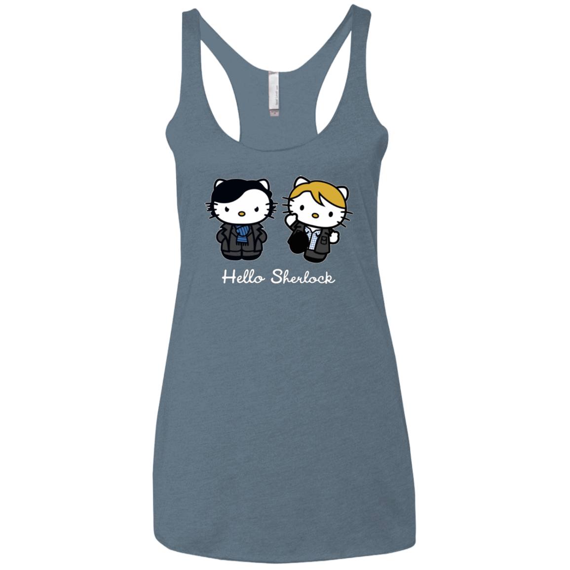 T-Shirts Indigo / X-Small Hello Sherlock Women's Triblend Racerback Tank