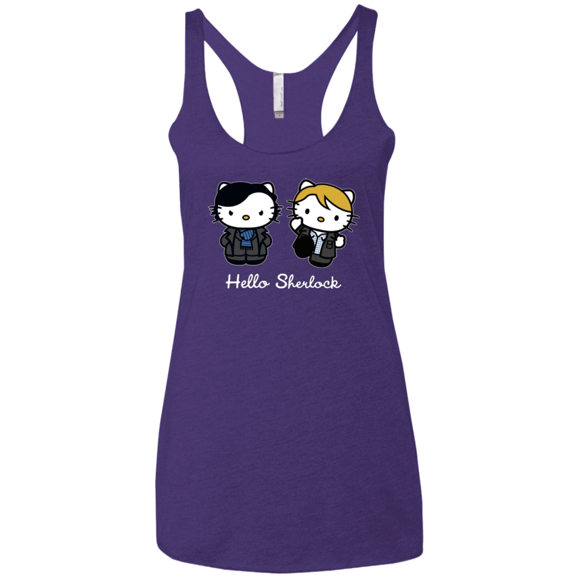 T-Shirts Purple / X-Small Hello Sherlock Women's Triblend Racerback Tank