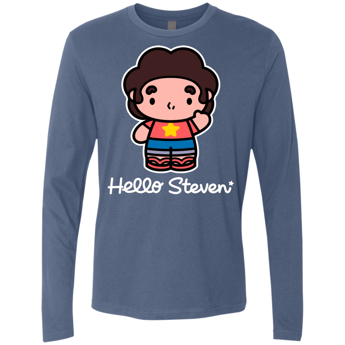T-Shirts Indigo / S Hello Steven Men's Premium Long Sleeve