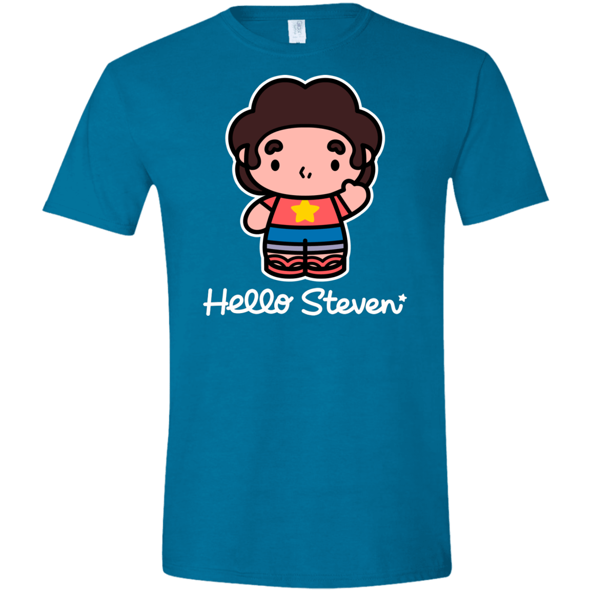 T-Shirts Antique Sapphire / S Hello Steven Men's Semi-Fitted Softstyle