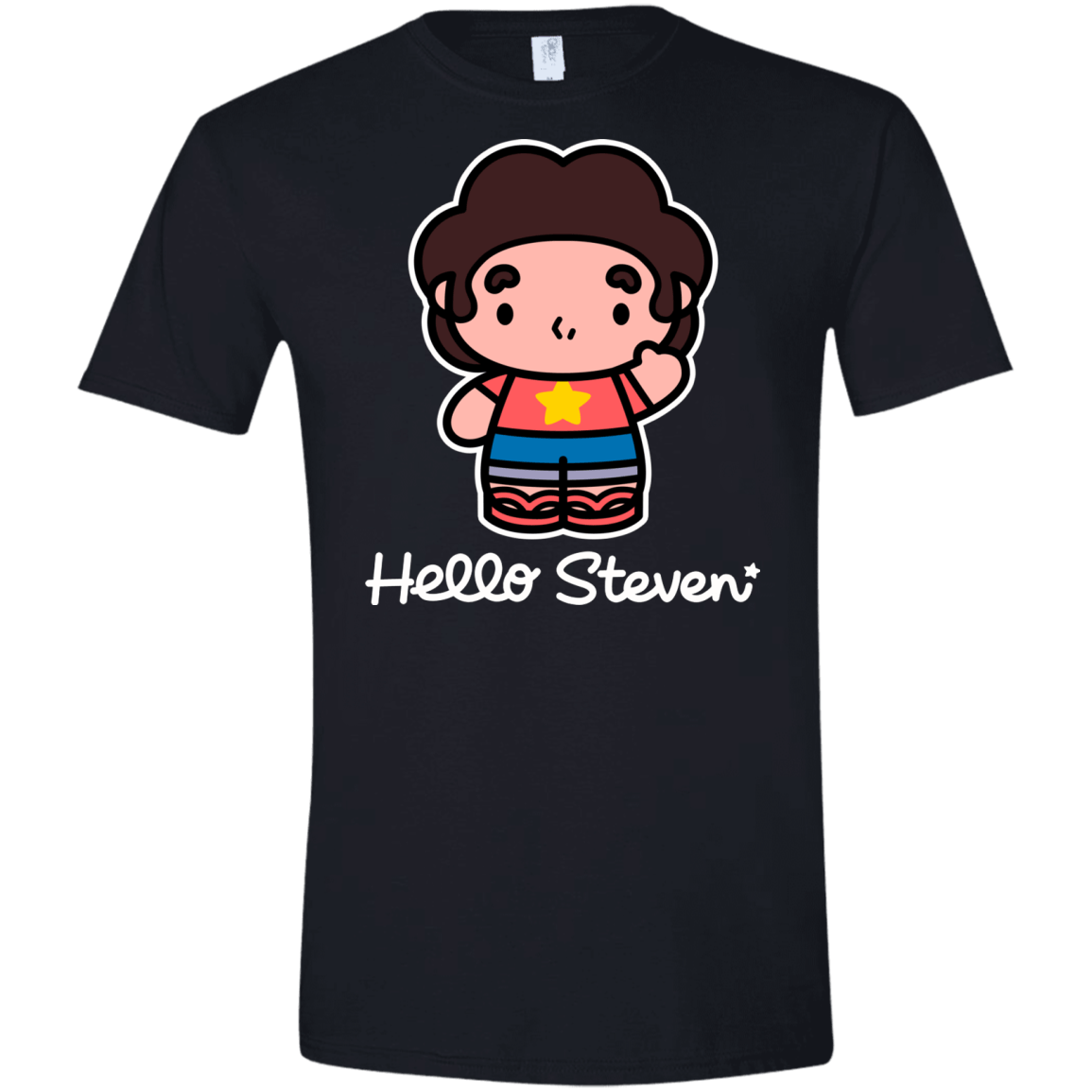 T-Shirts Black / X-Small Hello Steven Men's Semi-Fitted Softstyle