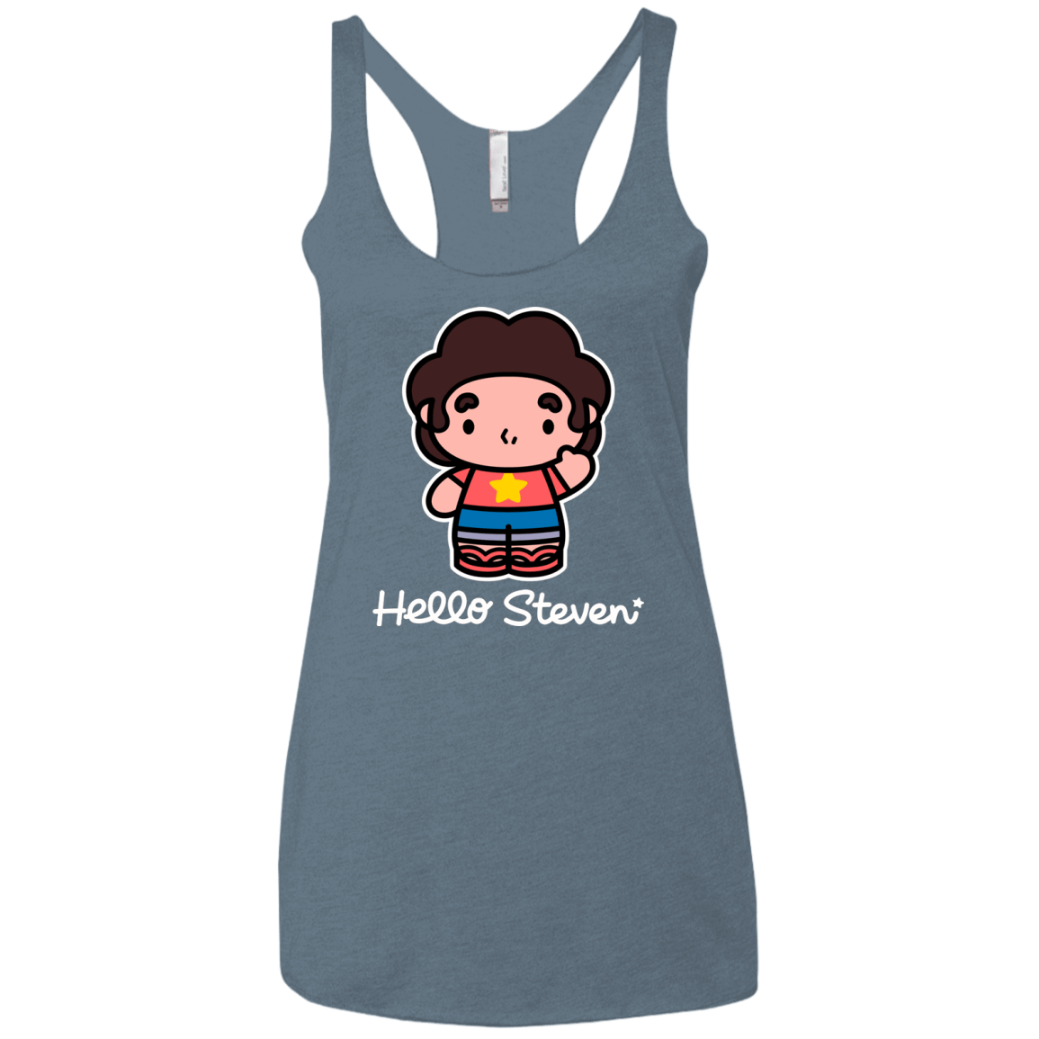 T-Shirts Indigo / X-Small Hello Steven Women's Triblend Racerback Tank