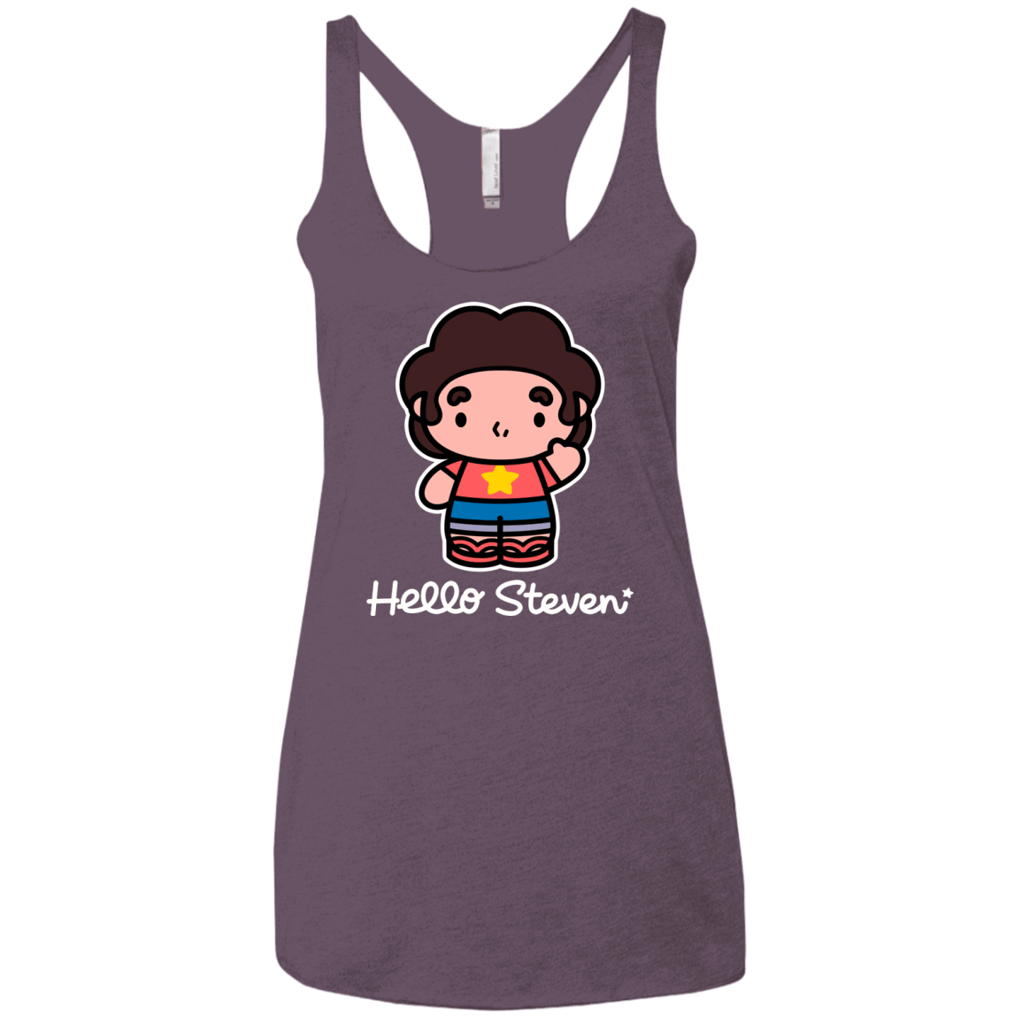 T-Shirts Vintage Purple / X-Small Hello Steven Women's Triblend Racerback Tank