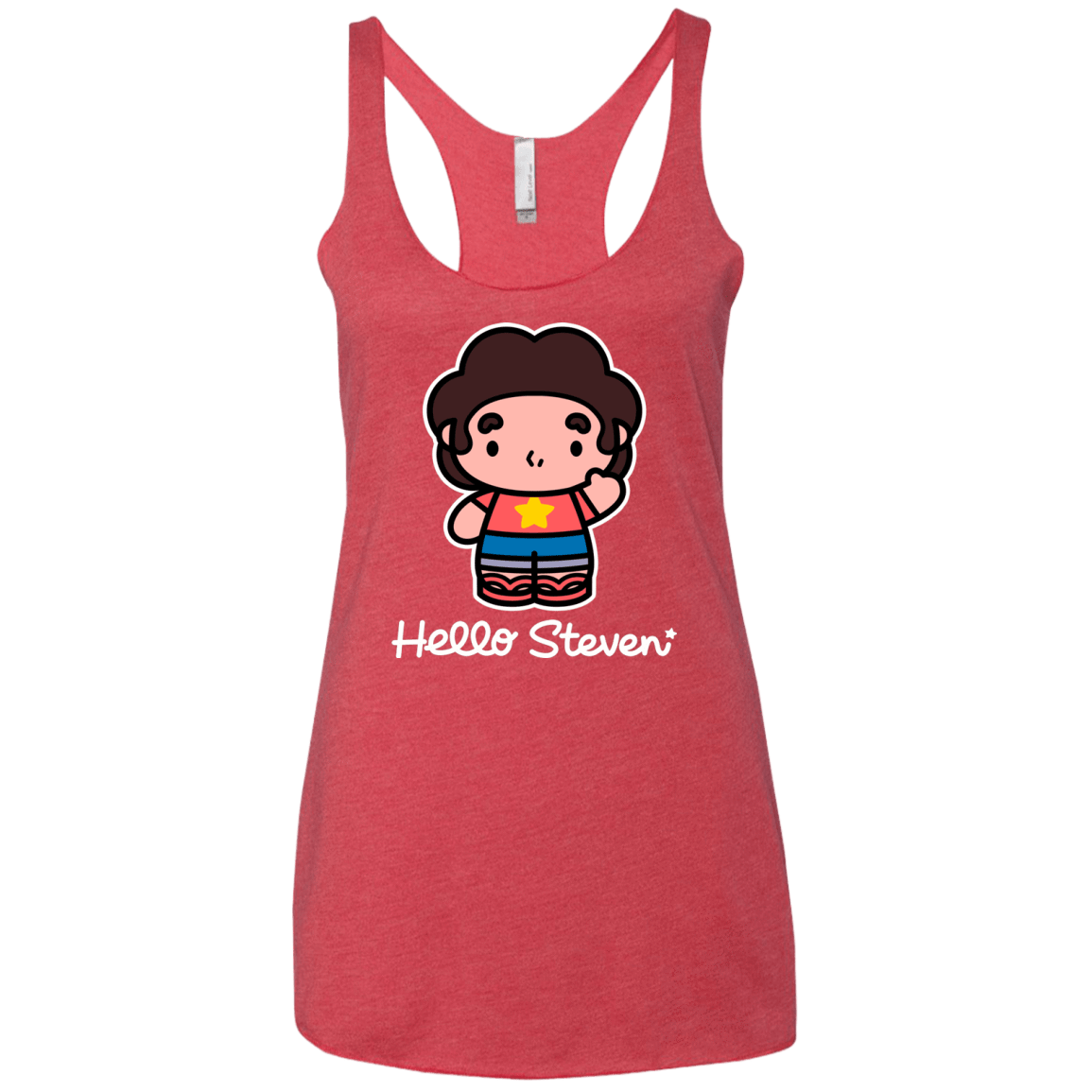 T-Shirts Vintage Red / X-Small Hello Steven Women's Triblend Racerback Tank