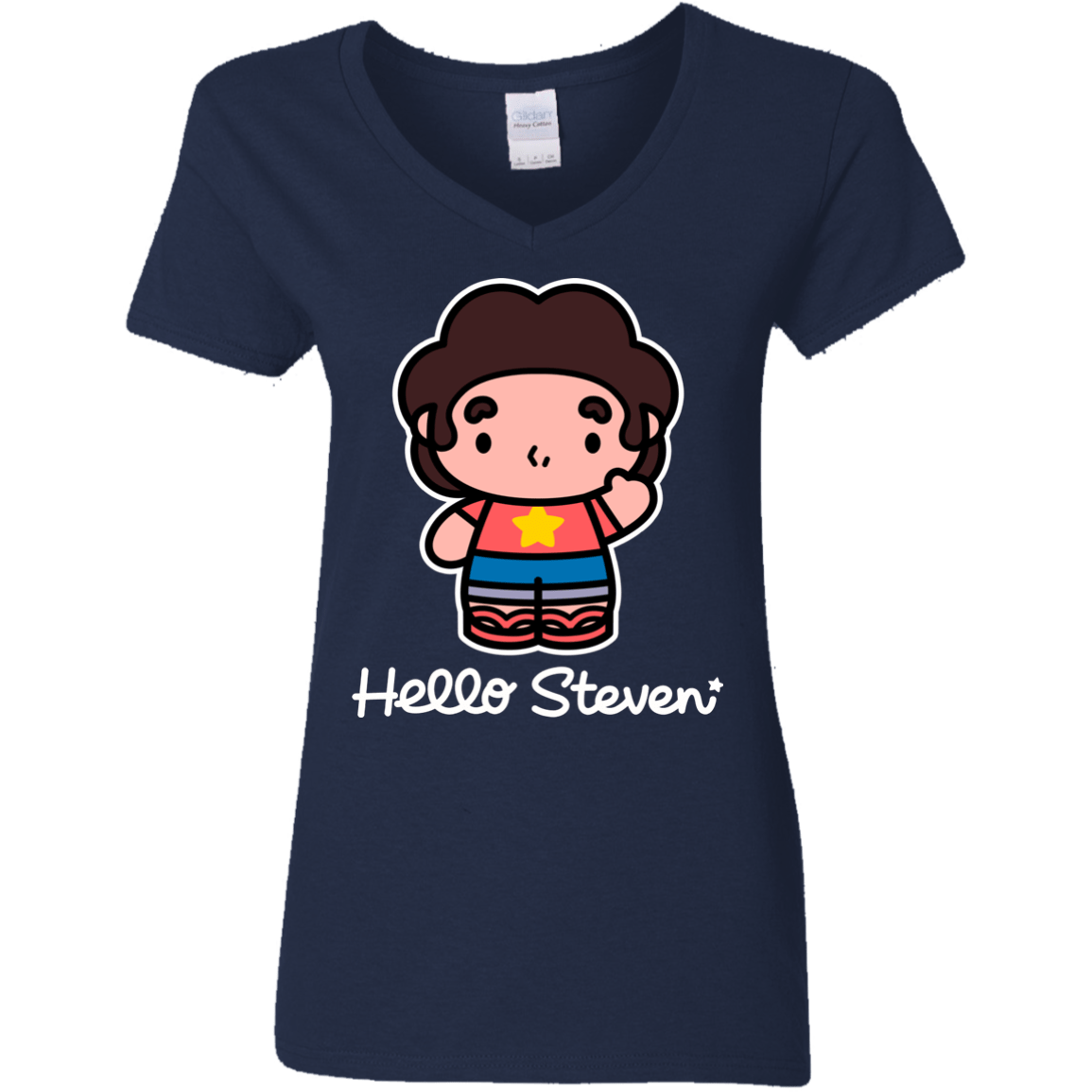 T-Shirts Navy / S Hello Steven Women's V-Neck T-Shirt