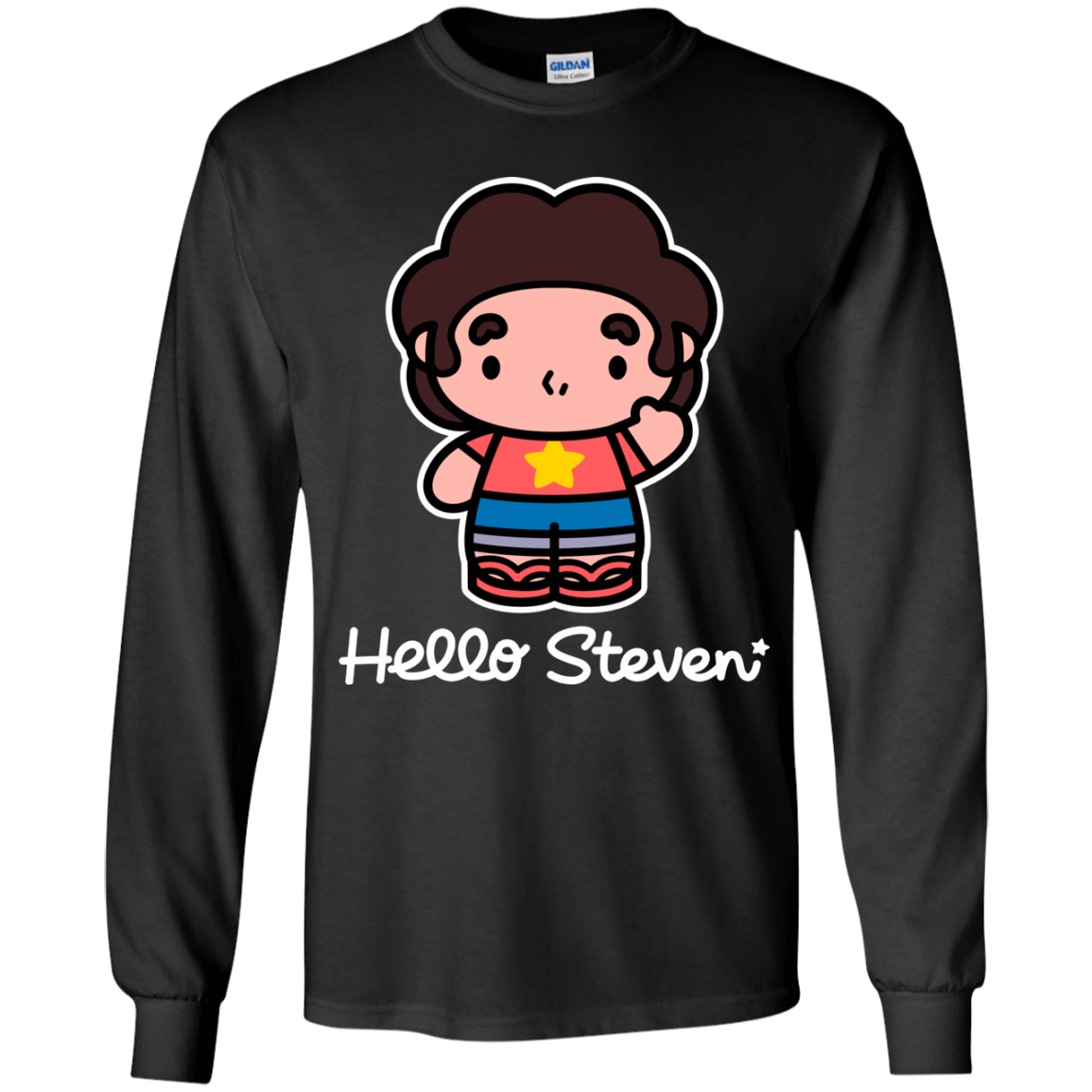 T-Shirts Black / YS Hello Steven Youth Long Sleeve T-Shirt