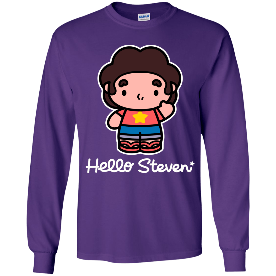 T-Shirts Purple / YS Hello Steven Youth Long Sleeve T-Shirt