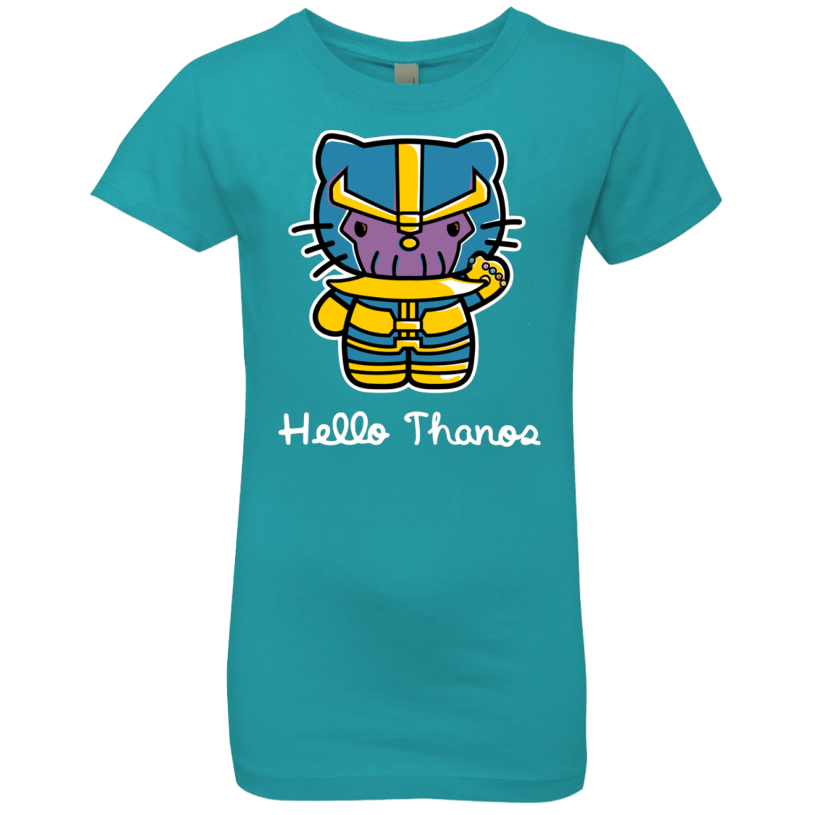 T-Shirts Tahiti Blue / YXS Hello Thanos Girls Premium T-Shirt