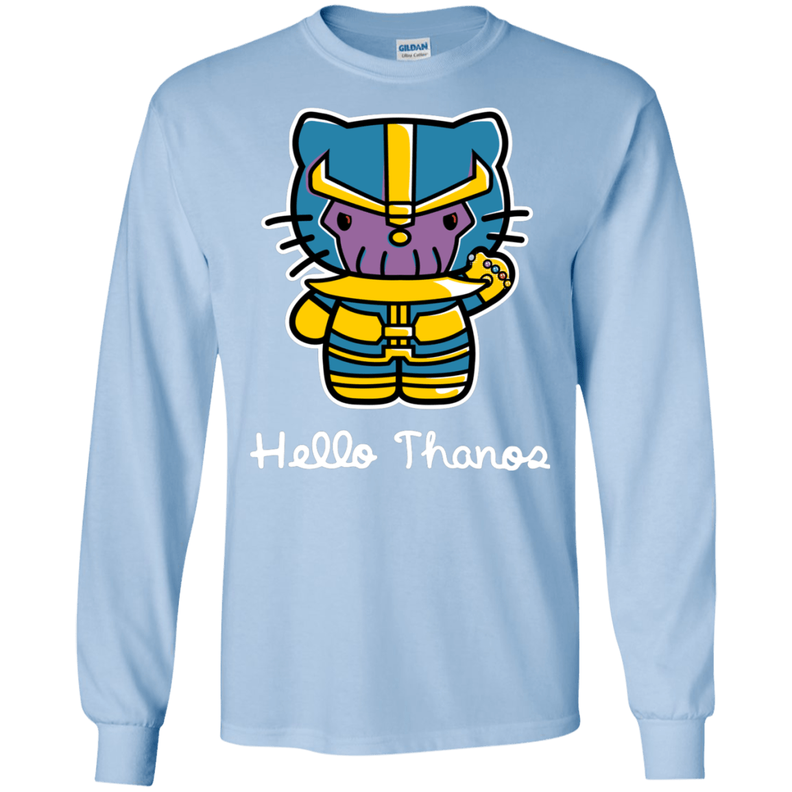 T-Shirts Light Blue / S Hello Thanos Men's Long Sleeve T-Shirt