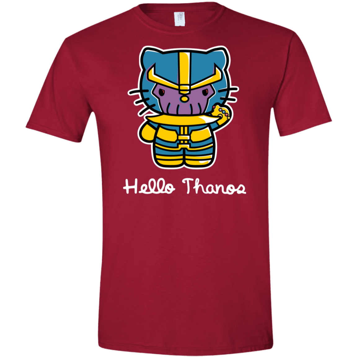 T-Shirts Cardinal Red / S Hello Thanos Men's Semi-Fitted Softstyle
