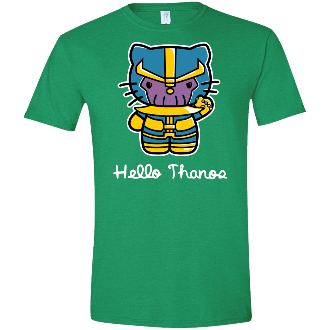 T-Shirts Heather Irish Green / S Hello Thanos Men's Semi-Fitted Softstyle