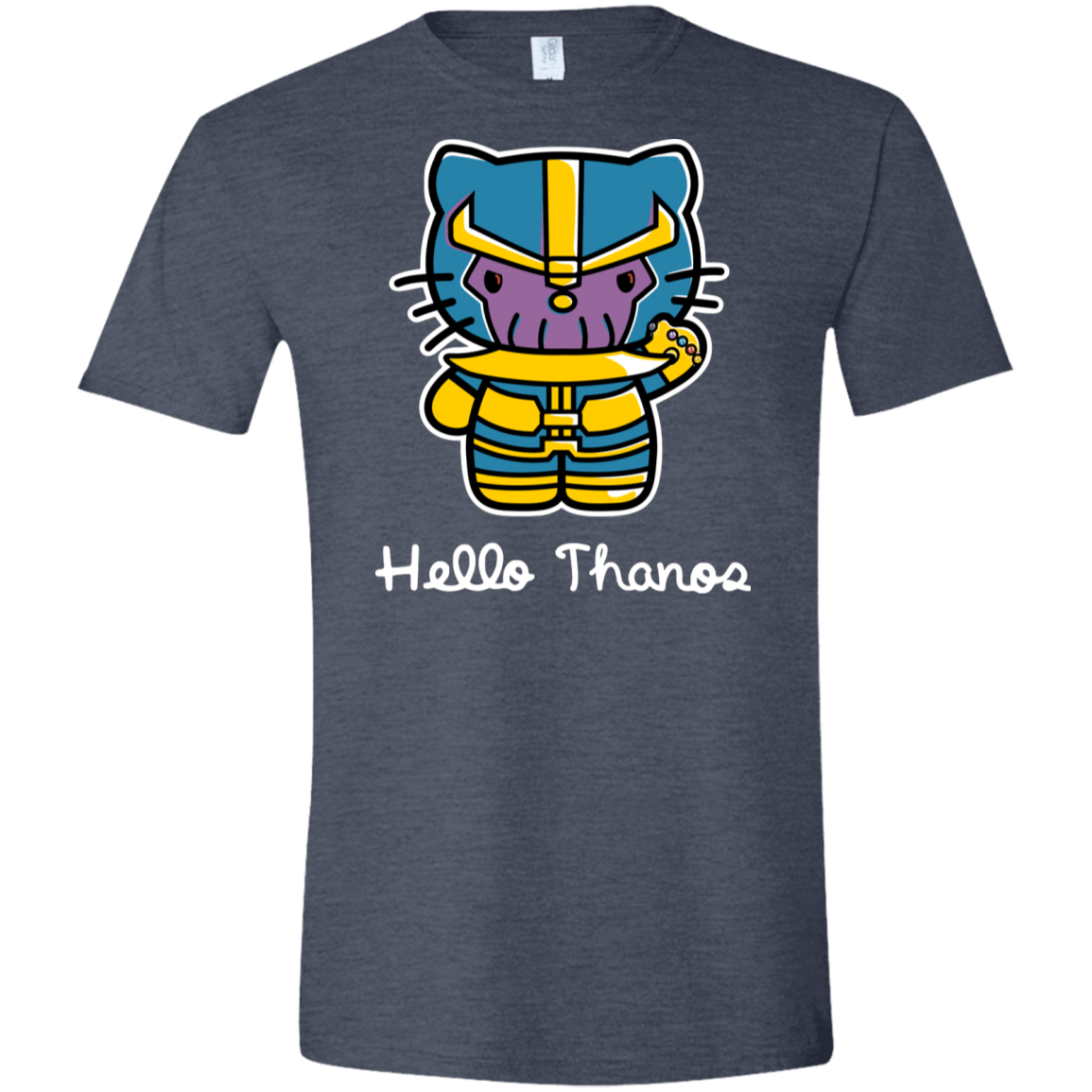 T-Shirts Heather Navy / S Hello Thanos Men's Semi-Fitted Softstyle