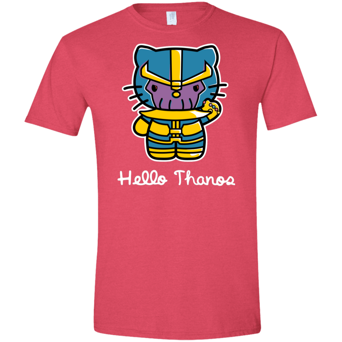 T-Shirts Heather Red / S Hello Thanos Men's Semi-Fitted Softstyle