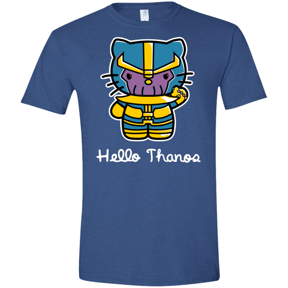 T-Shirts Heather Royal / X-Small Hello Thanos Men's Semi-Fitted Softstyle