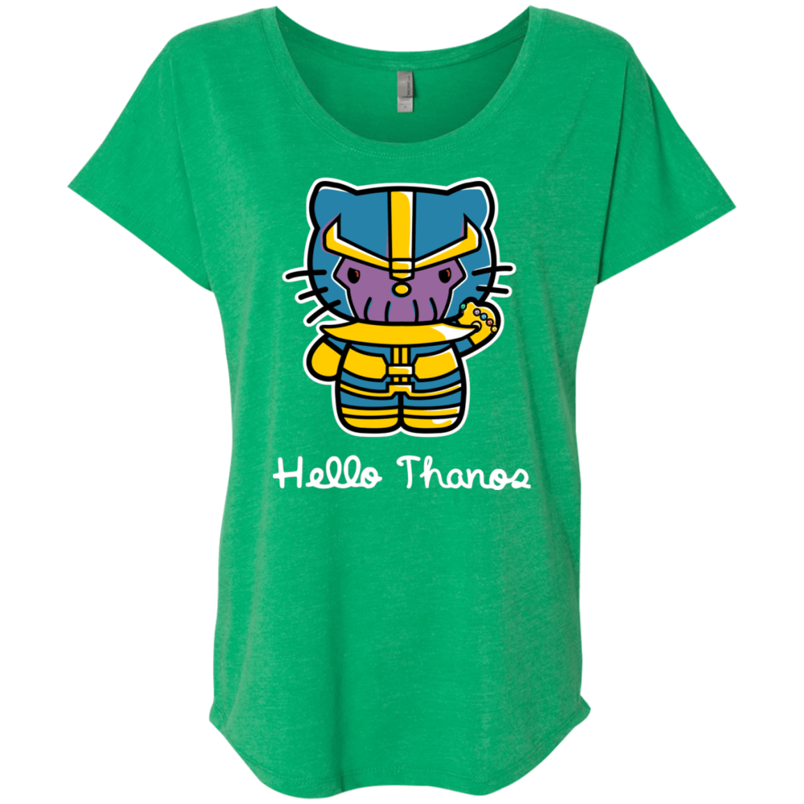 T-Shirts Envy / X-Small Hello Thanos Triblend Dolman Sleeve