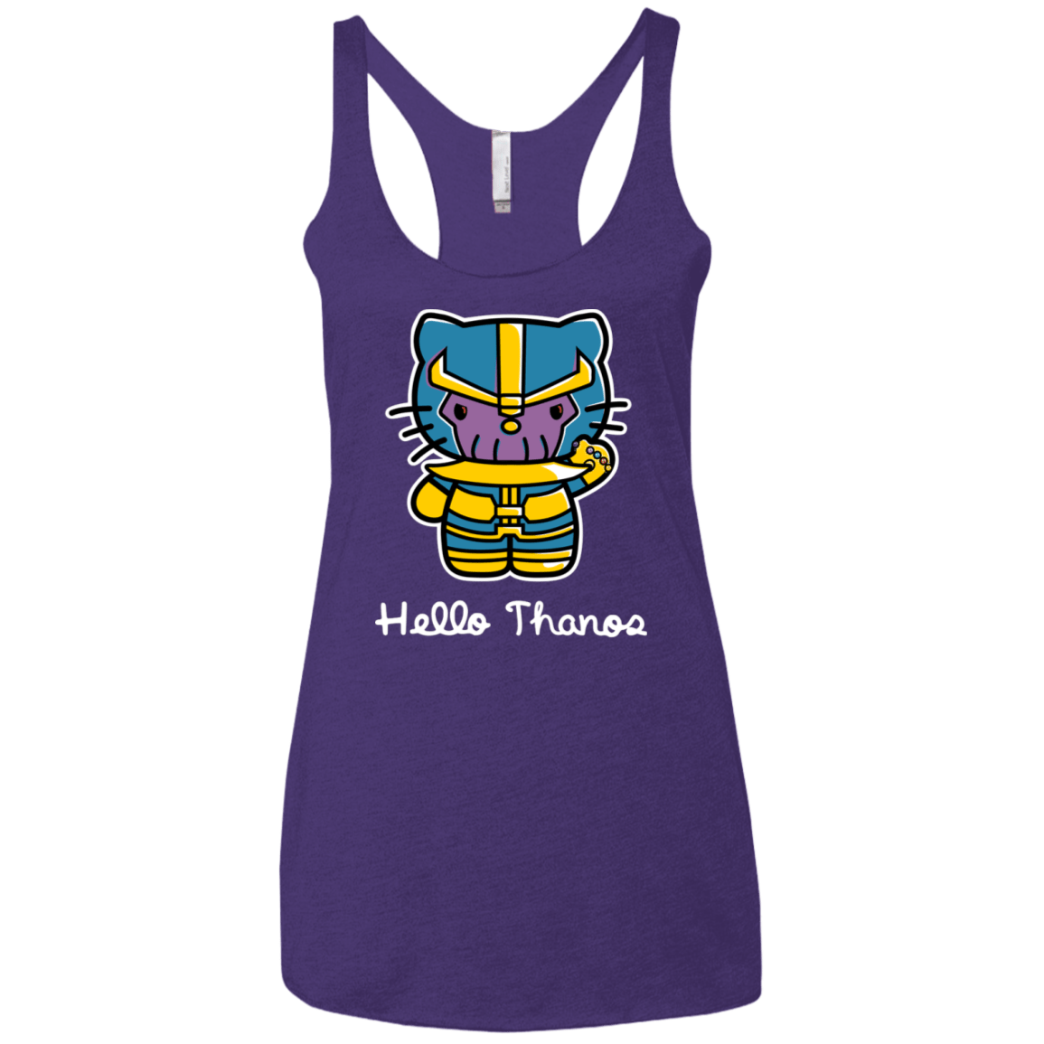 T-Shirts Purple Rush / X-Small Hello Thanos Women's Triblend Racerback Tank