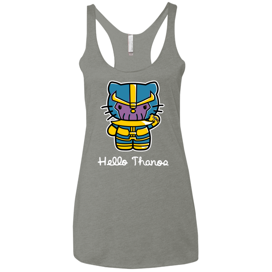 T-Shirts Venetian Grey / X-Small Hello Thanos Women's Triblend Racerback Tank