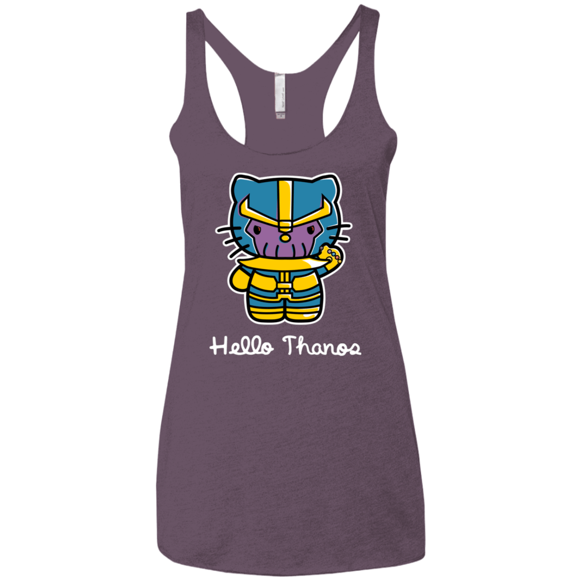 T-Shirts Vintage Purple / X-Small Hello Thanos Women's Triblend Racerback Tank