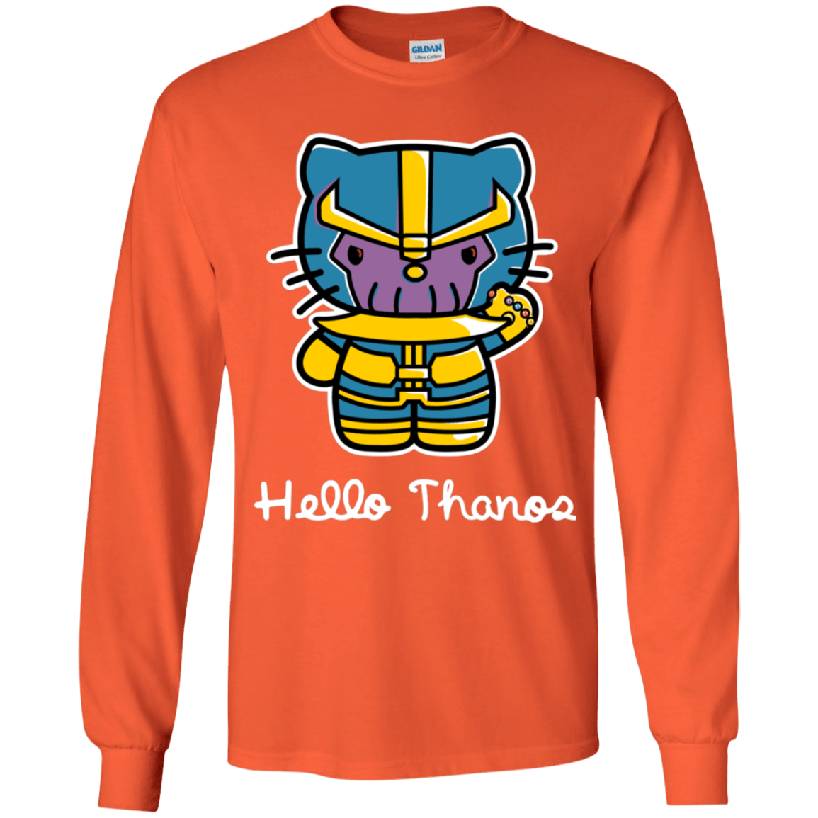 T-Shirts Orange / YS Hello Thanos Youth Long Sleeve T-Shirt