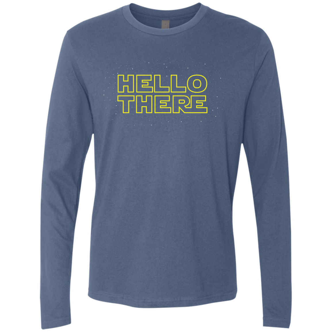 T-Shirts Indigo / S Hello There Men's Premium Long Sleeve