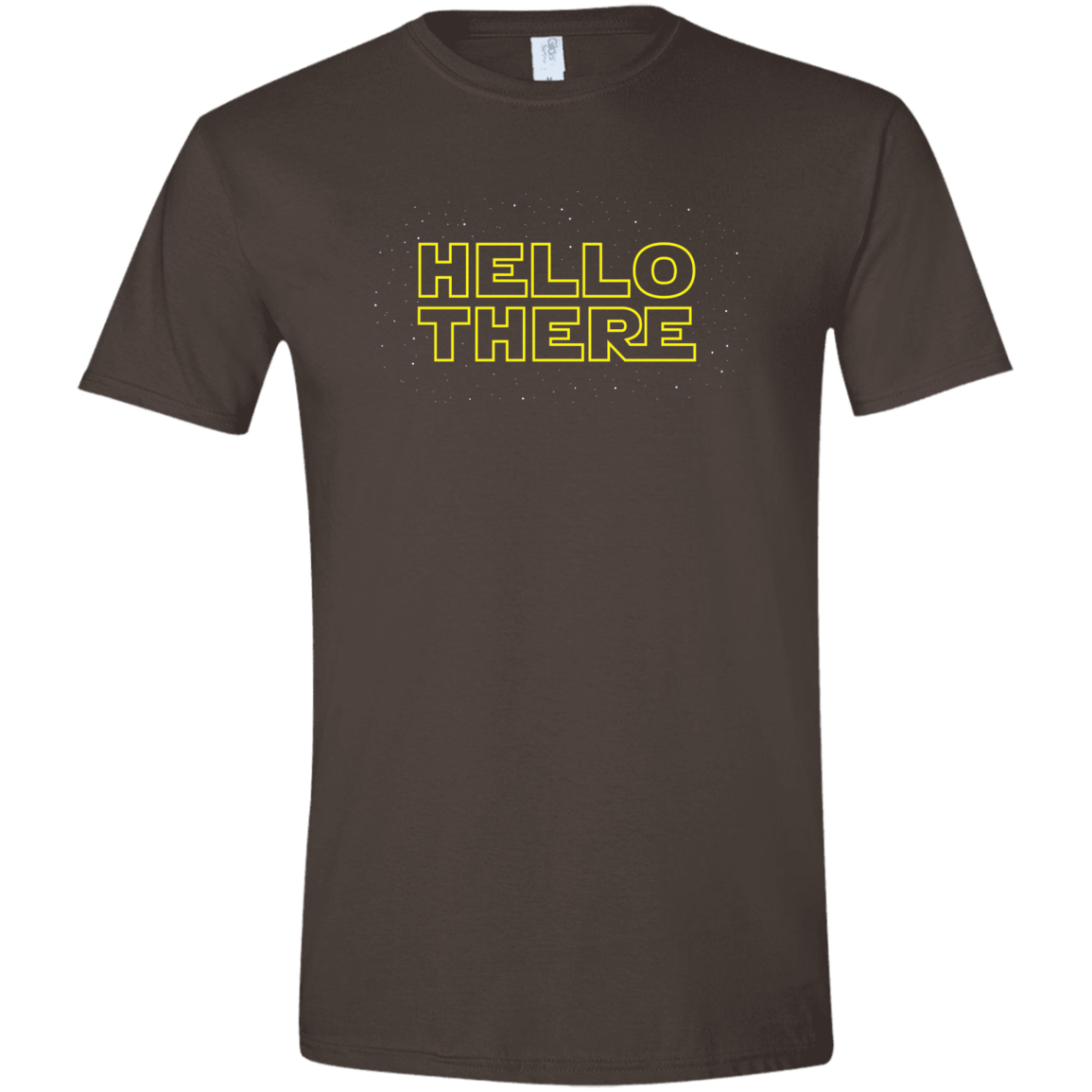 T-Shirts Dark Chocolate / S Hello There Men's Semi-Fitted Softstyle