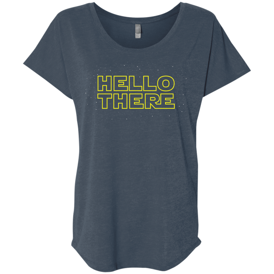 T-Shirts Indigo / X-Small Hello There Triblend Dolman Sleeve