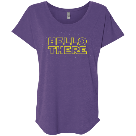 T-Shirts Purple Rush / X-Small Hello There Triblend Dolman Sleeve