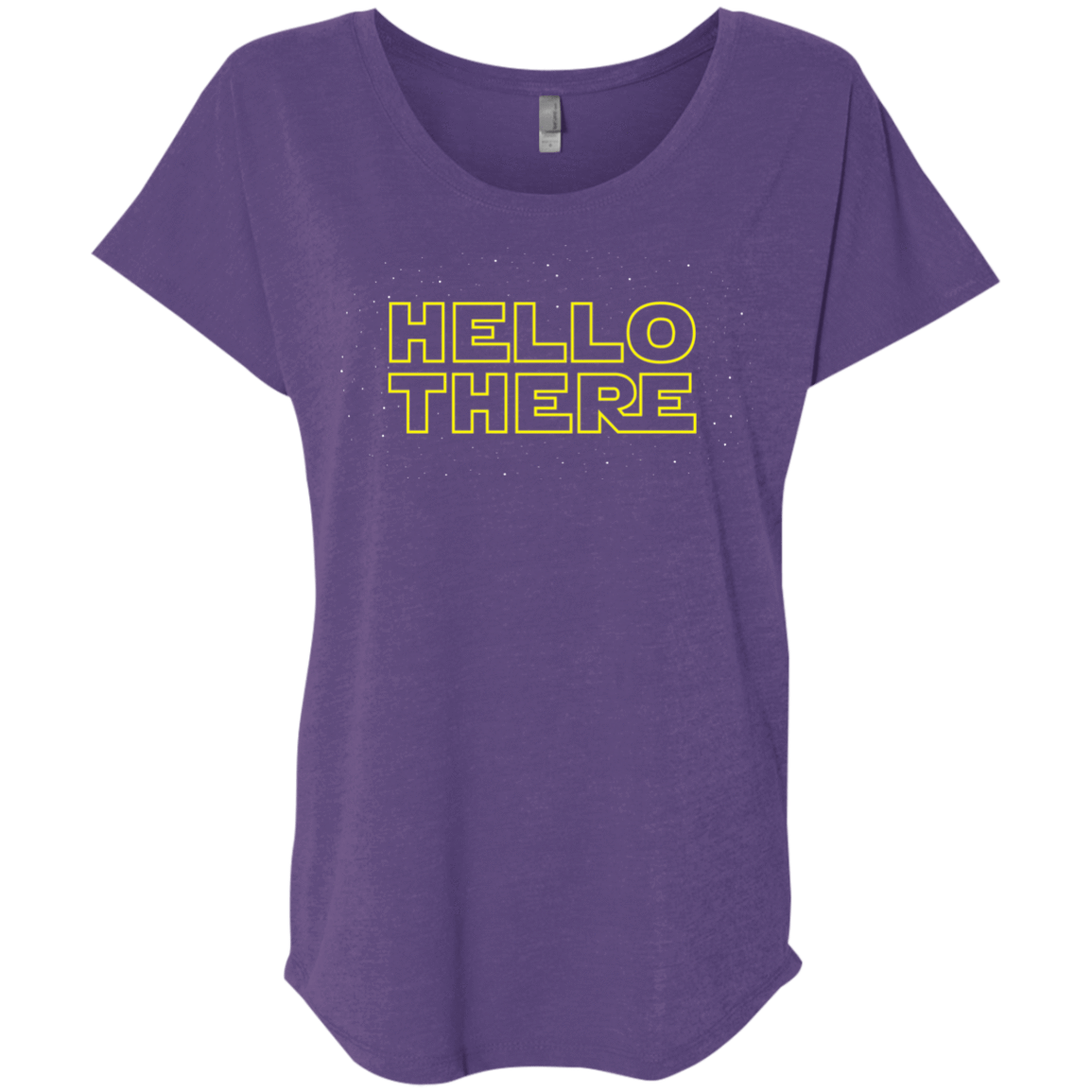 T-Shirts Purple Rush / X-Small Hello There Triblend Dolman Sleeve
