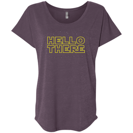 T-Shirts Vintage Purple / X-Small Hello There Triblend Dolman Sleeve